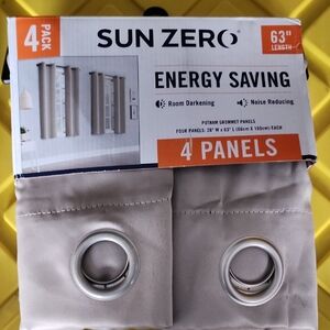 Sun Zero Energy Saving Curtains - Gray